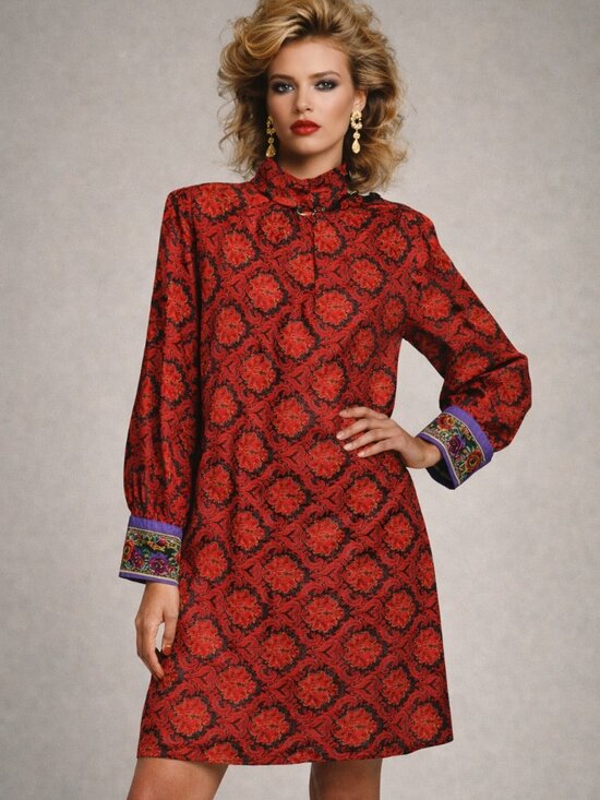 Saks Fifth Avenue Dresses & Skirts - 80/90s Saks Fifth Avenue 10 SILK Vintage Richie Freeman for Teri Jon Smock Dress